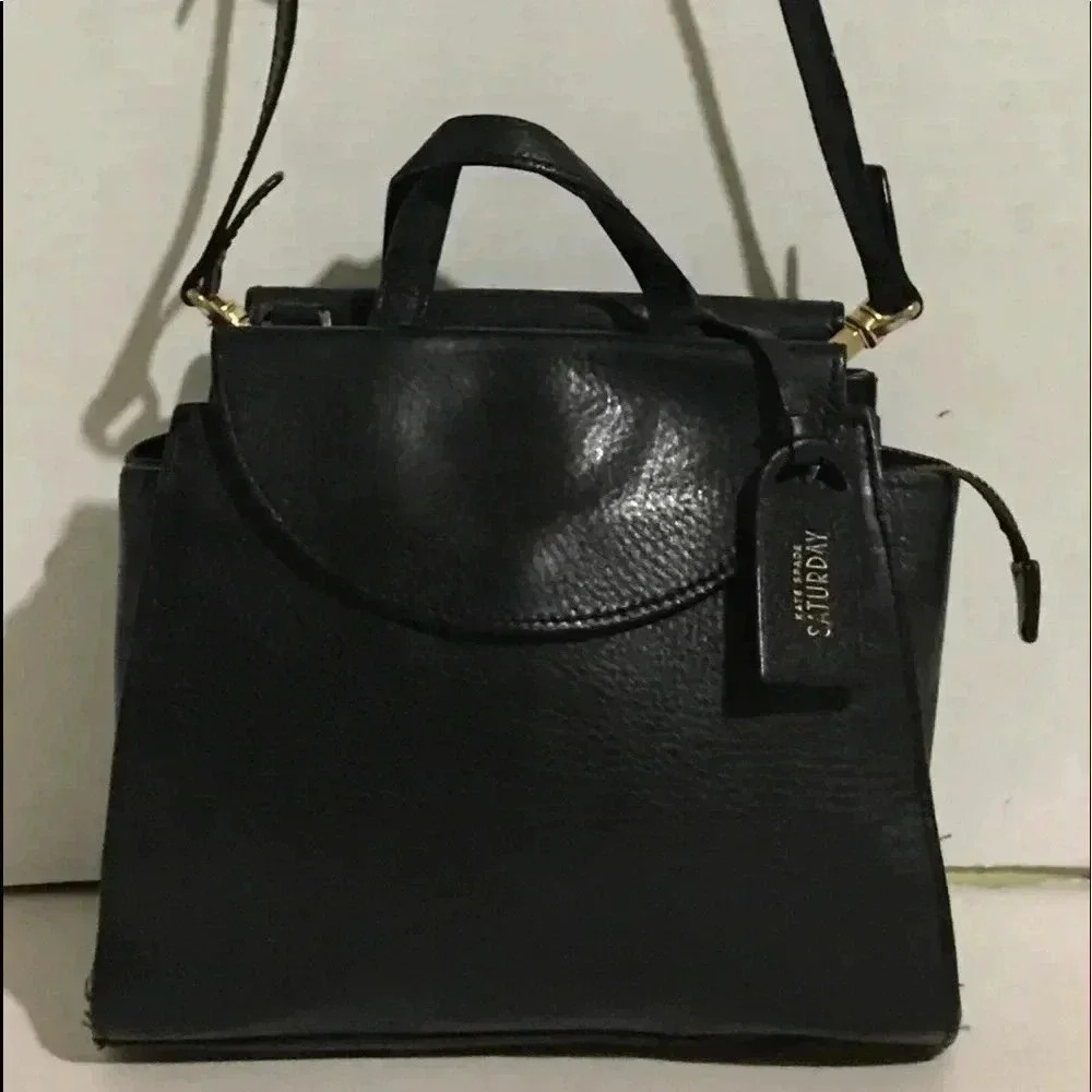 kate spade Black Leather Crossbody Satchel